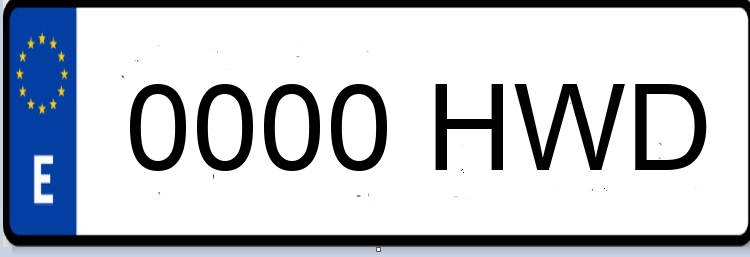 Letras Matriculas HWD