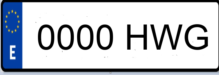 Letras Matriculas HWG