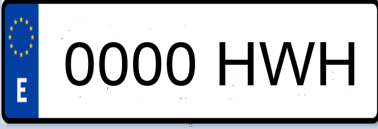 Letras Matriculas HWH