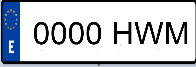 Letras Matriculas HWM