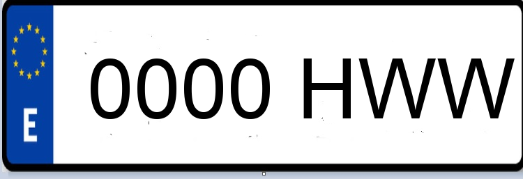 Letras Matriculas HWW