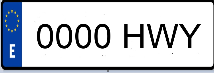 Letras Matriculas HWY