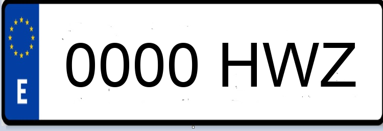 Letras Matriculas HWZ