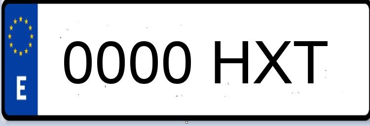Letras Matriculas HXT