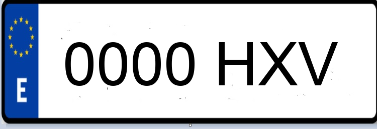 Letras Matriculas HXV