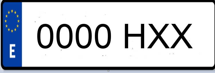 Letras Matriculas HXX