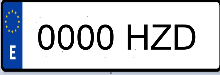 Letras Matriculas HZD