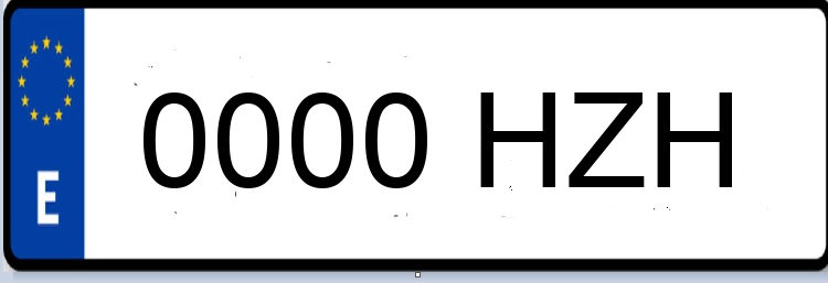 Letras Matriculas HZH
