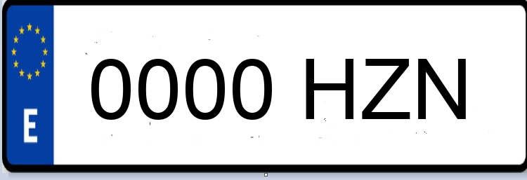 Letras Matriculas HZN
