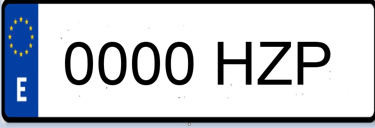 Letras Matriculas HZP