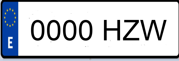Letras Matriculas HZW