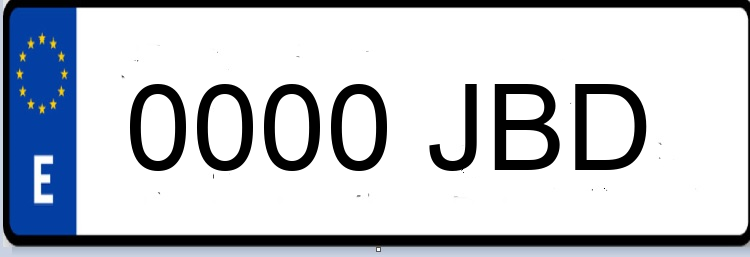Letras Matriculas JBD