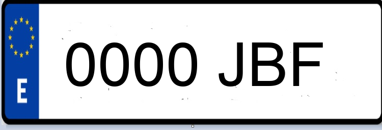 Letras Matriculas JBF