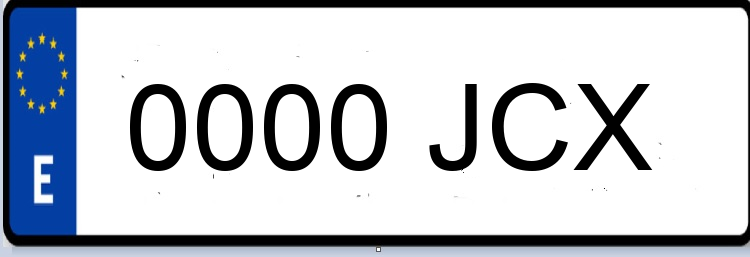 Letras Matriculas JCX