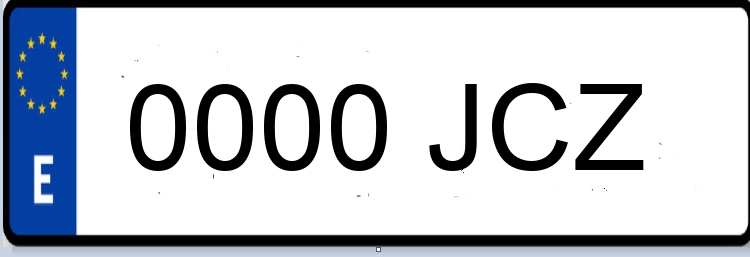 Letras Matriculas JCZ