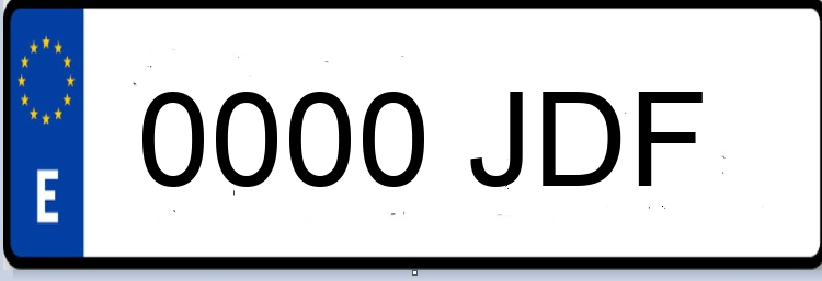 Letras Matriculas JDF