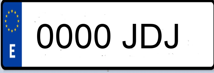 Letras Matriculas JDJ