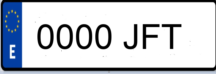 Letras Matriculas JFT