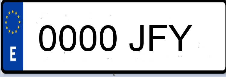 Letras Matriculas JFY