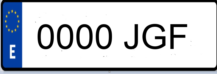 Letras Matriculas JGF