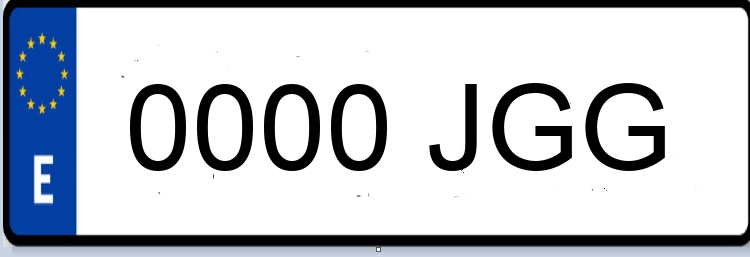 Letras Matriculas JGG