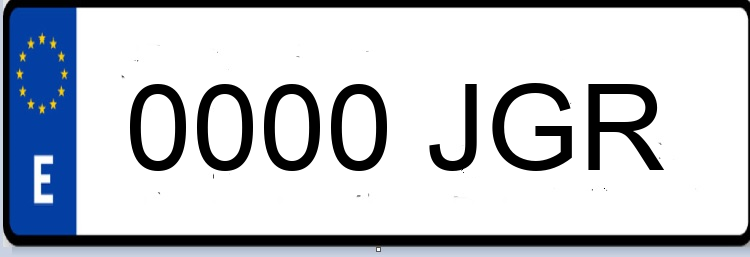 Letras Matriculas JGR