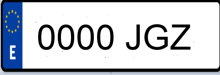 Letras Matriculas JGZ
