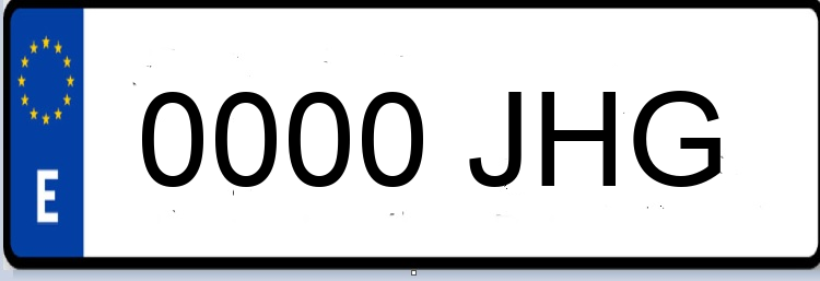 Letras Matriculas JHG