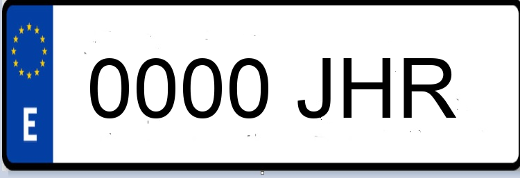 Letras Matriculas JHR