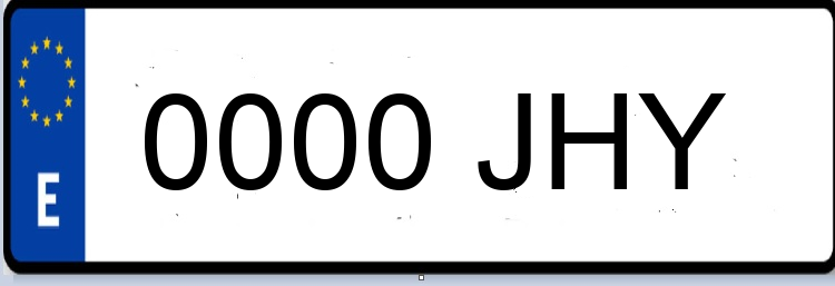 Letras Matriculas JHY