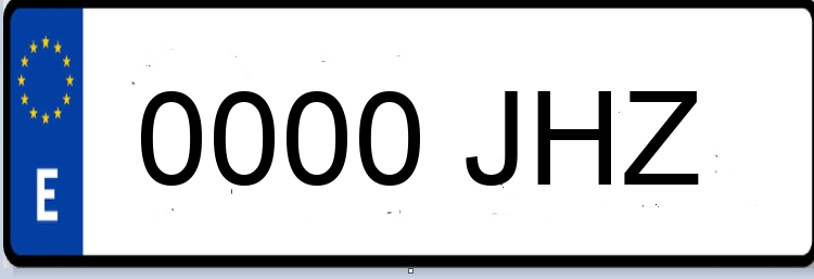 Letras Matriculas JHZ