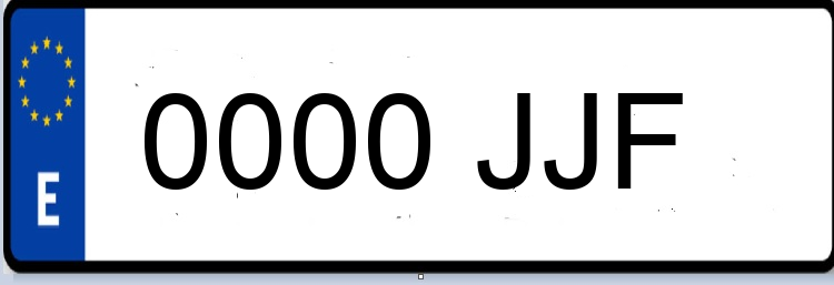 Letras Matriculas JJF