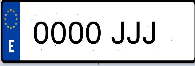 Letras Matriculas JJJ