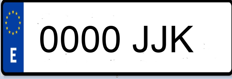 Letras Matriculas JJK