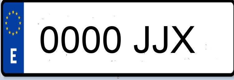 Letras Matriculas JJX