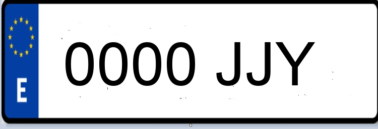 Letras Matriculas JJY