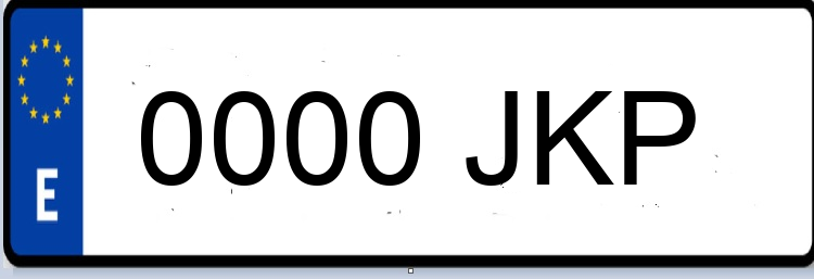 Letras Matriculas JKP