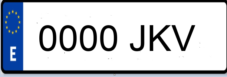 Letras Matriculas JKV