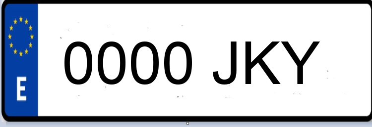 Letras Matriculas JKY