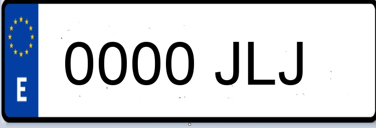 Letras Matriculas JLJ