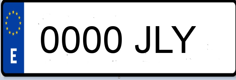 Letras Matriculas JLY