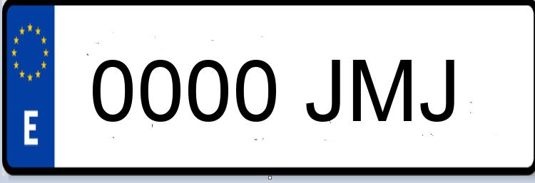 Letras Matriculas JMJ