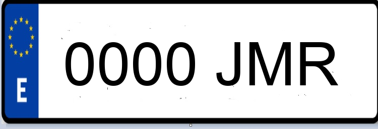 Letras Matriculas JMR