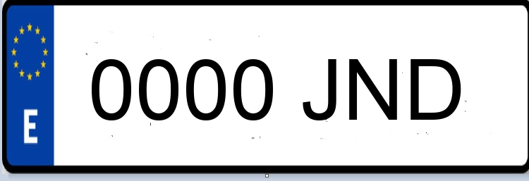 Letras Matriculas JND