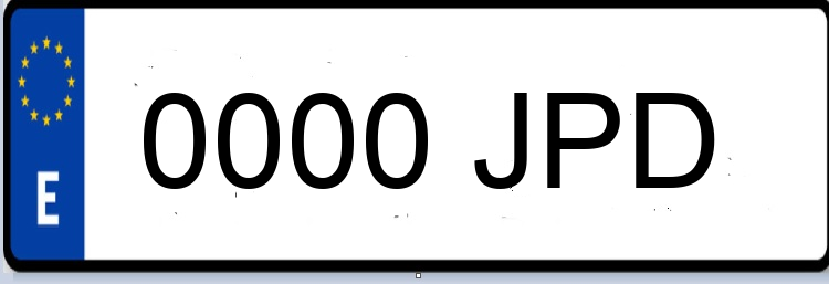 Letras Matriculas JPD