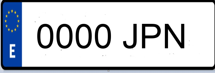 Letras Matriculas JPN