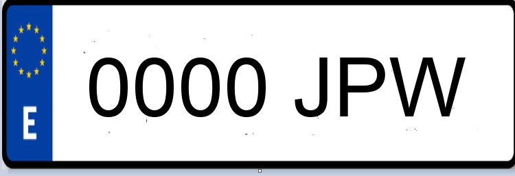 Letras Matriculas JPW