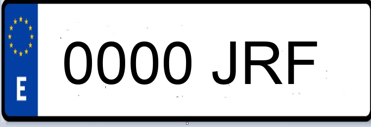 Letras Matriculas JRF