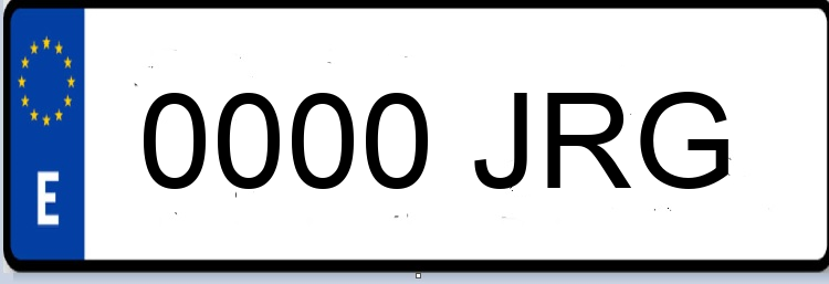 Letras Matriculas JRG