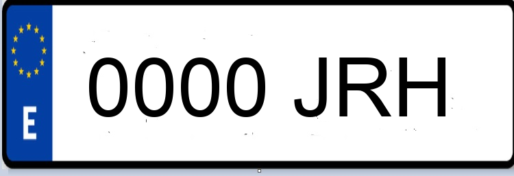 Letras Matriculas JRH